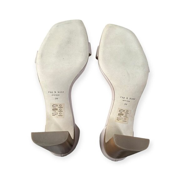 Rag & Bone‎ Ellis Sandal, Nude/Beige Leather, Size 39EU, New without Box - Picture 8 of 11